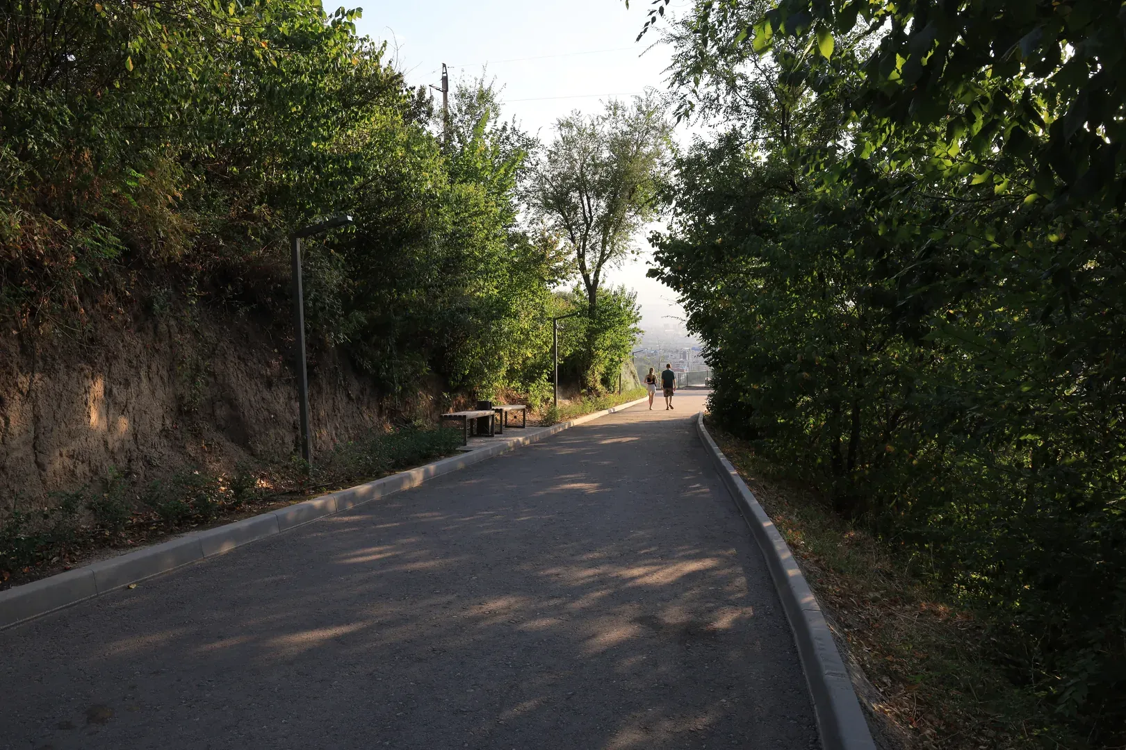 Part of the pedestrian trail to the top of Köktöbe hill.