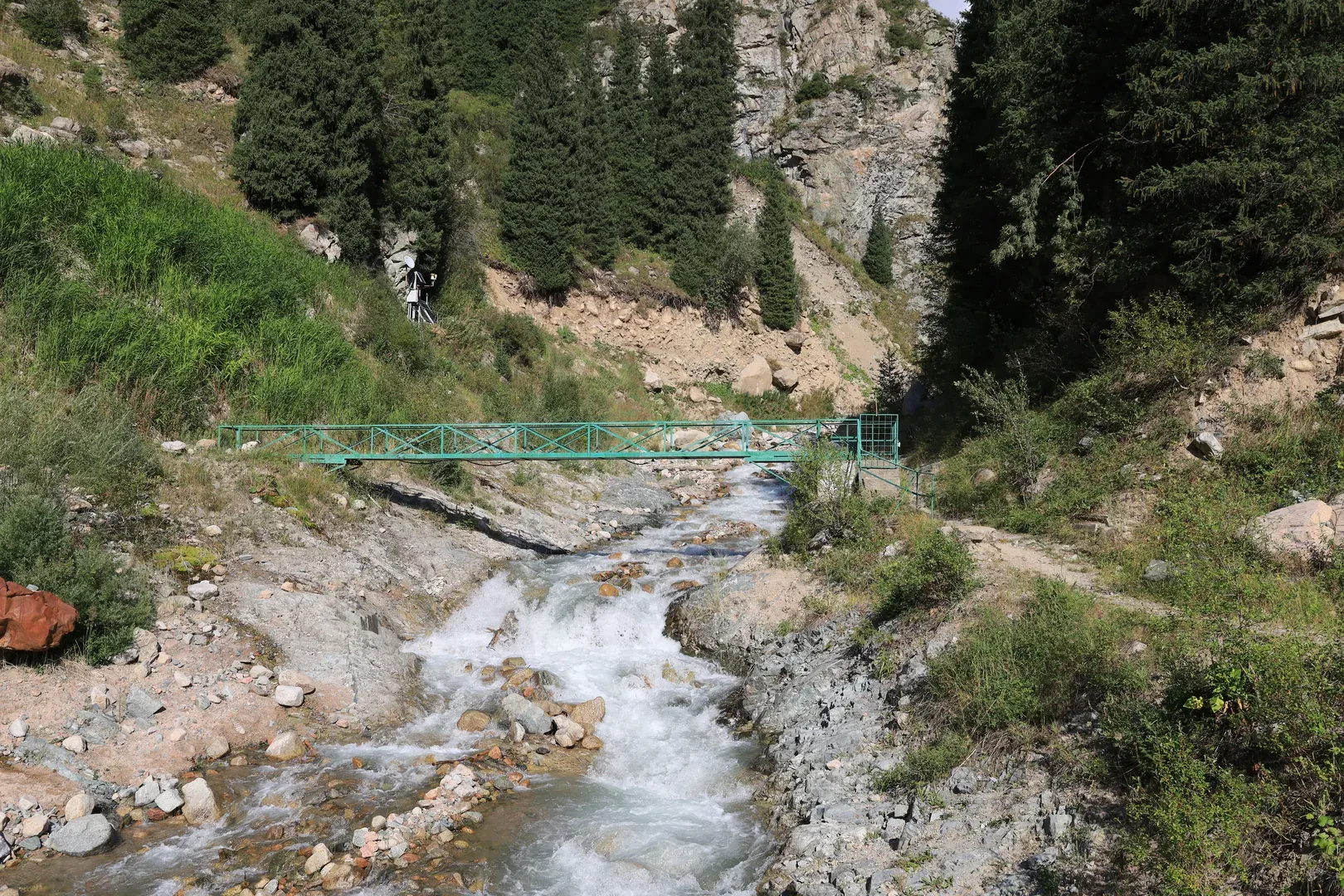 The Kumbel river. All of these rivers later merge with the Big Almaty river downstream, near the hydroelectric station.