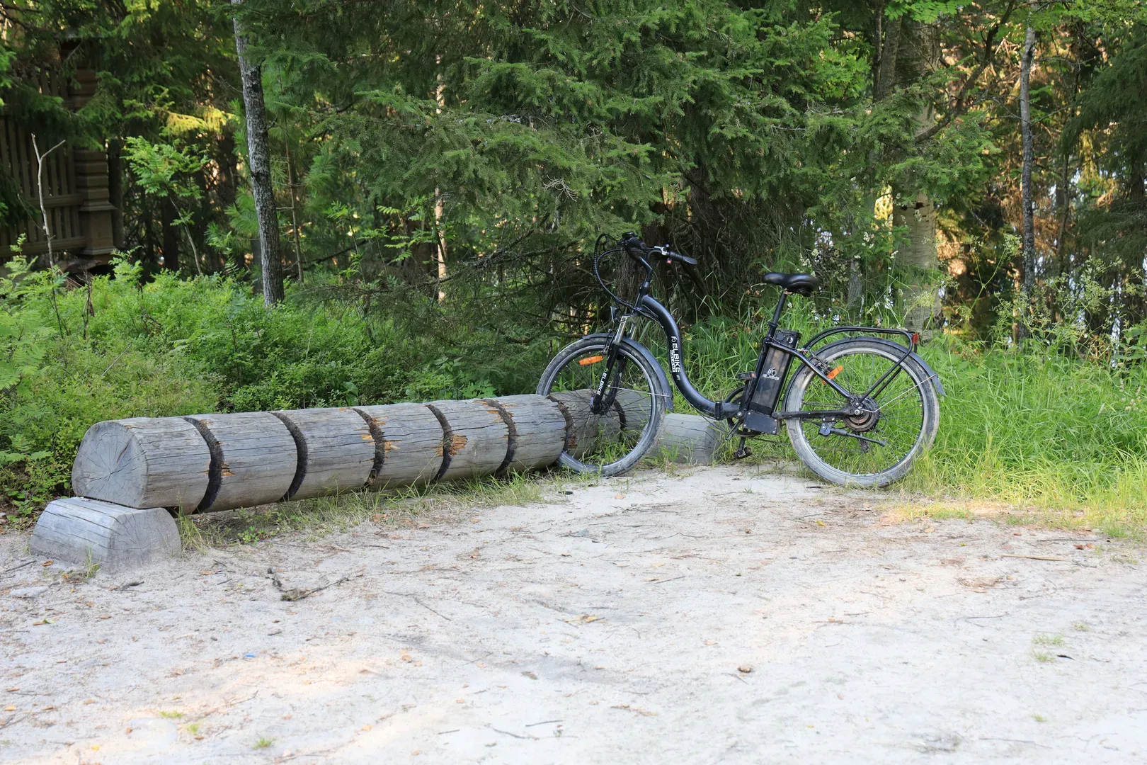 Local solutions to local issues. There are a lot of bikes that are used both by locals and tourists. In some places there is this interesting parking solution.