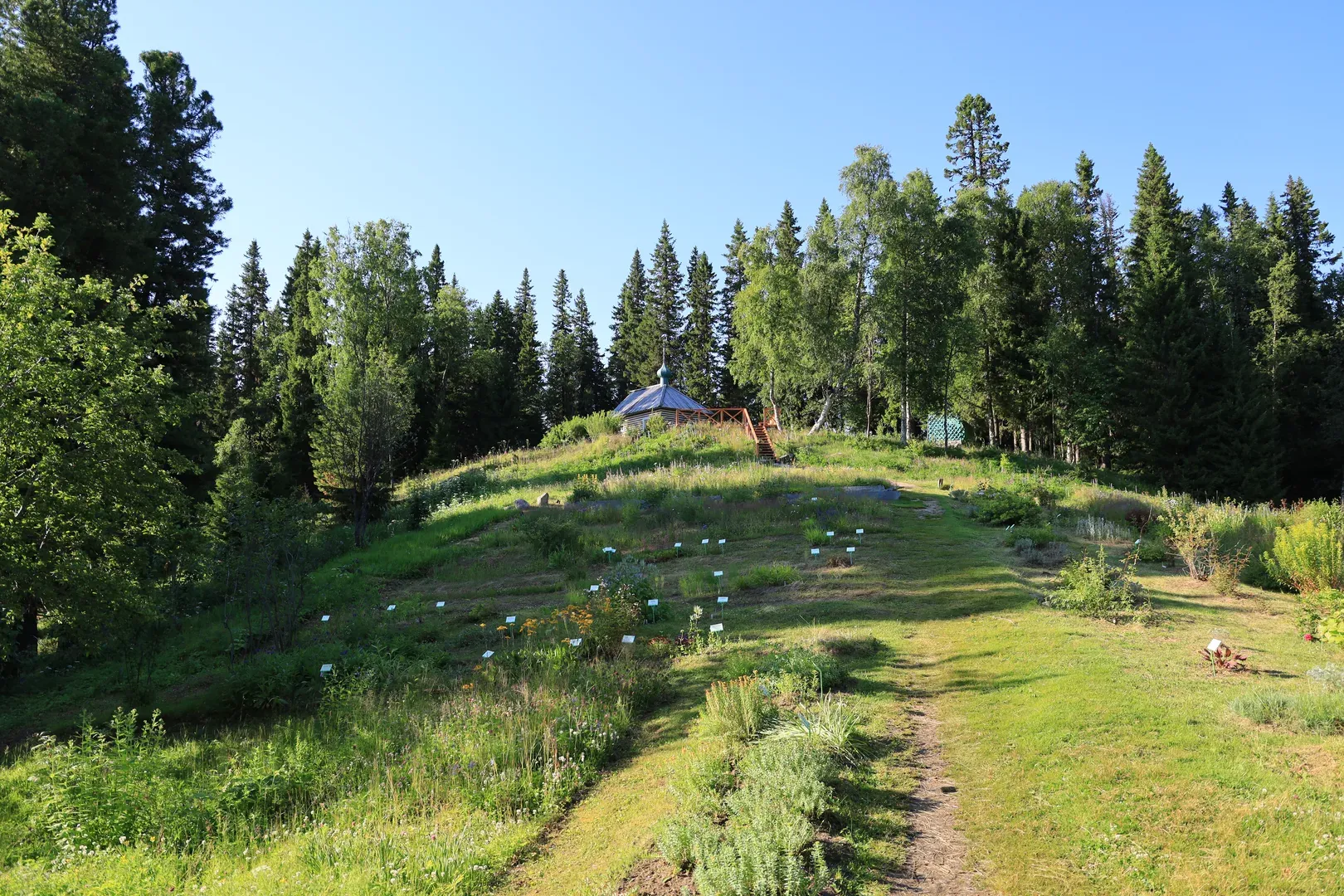There is an old botanical garden near the settlement that was established and is still maintained by the monks.