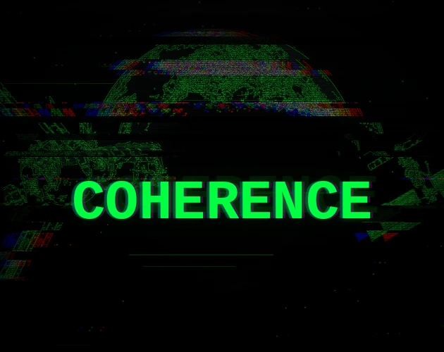 Green wireframe ship glitching in the dark